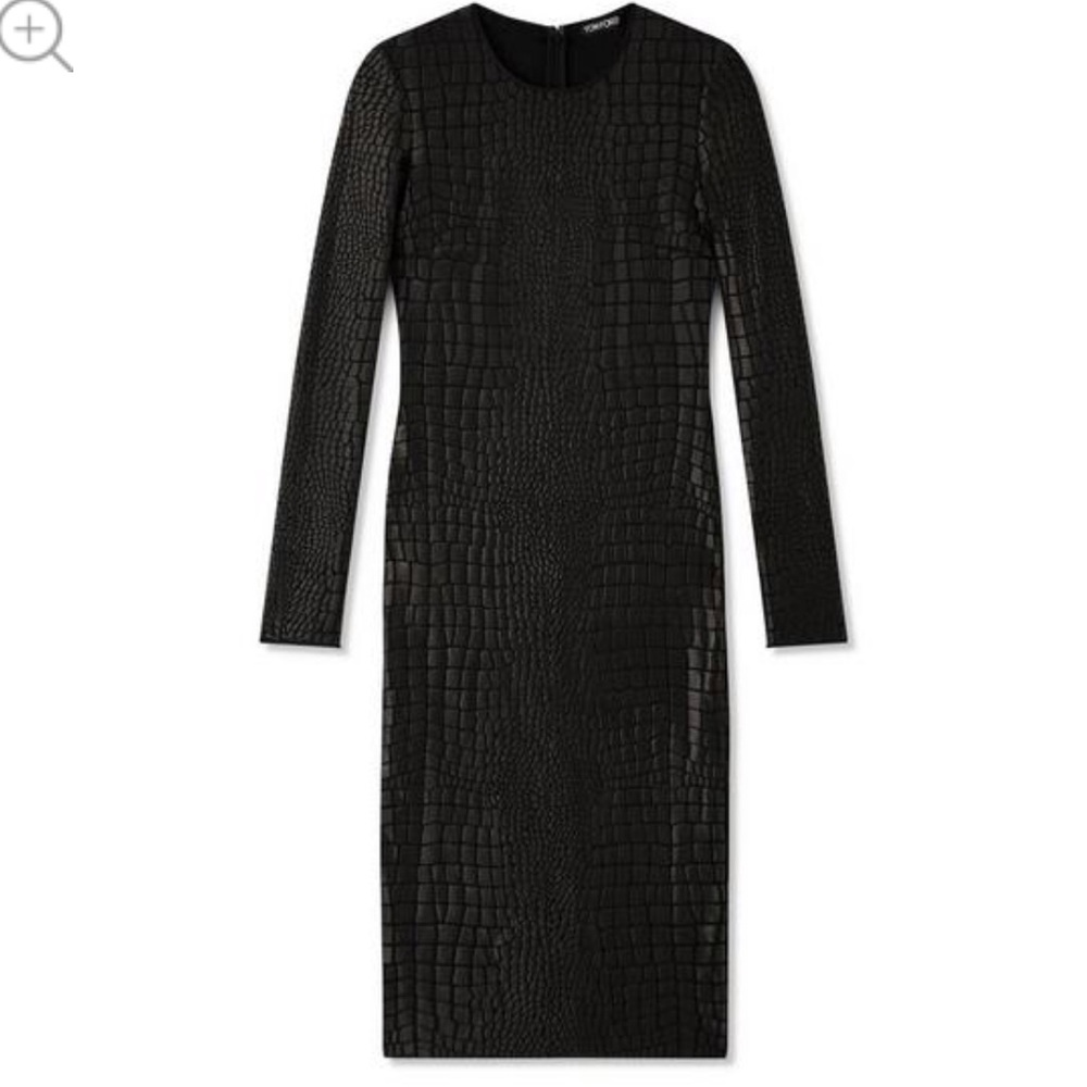 Tom Ford crocodile print midi dress size 2 FR 34